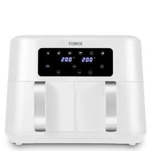 Tower Vortx 8.5L Dual Basket White Air Fryer 